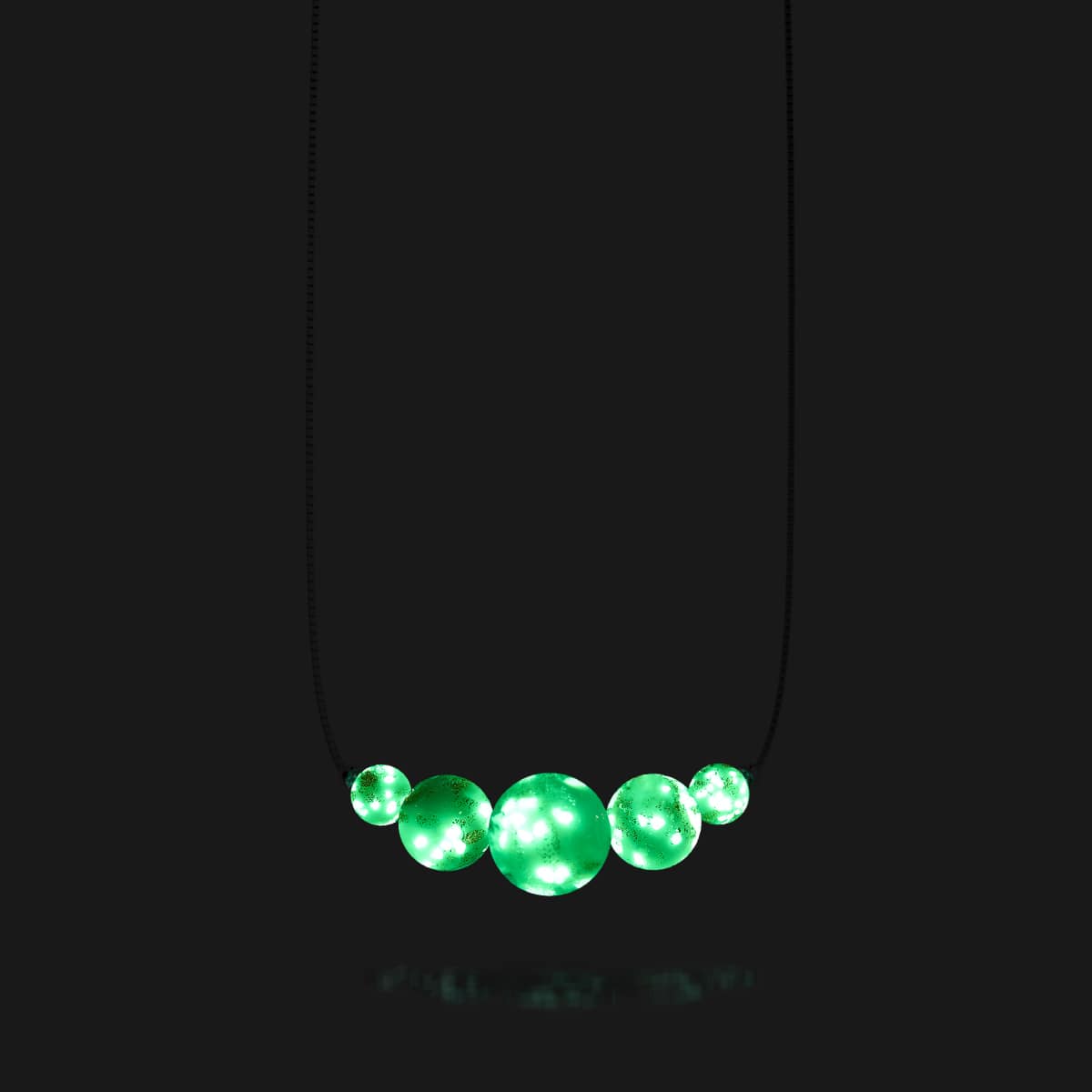 Ivory | .925 Sterling Silver | Firefly Glass Infinity Clasp Necklace